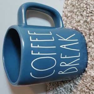 Blue Rae Dunn Coffee Break Mug